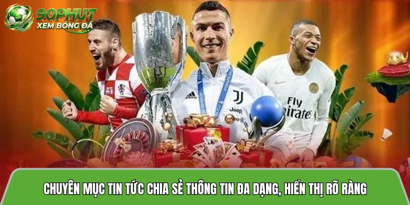 Chuyên mục tin tức chia sẻ thông tin đa dạng, hiển thị rõ ràng