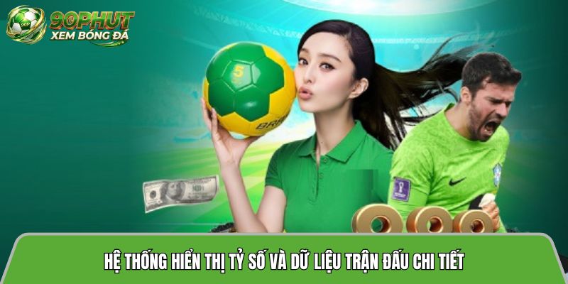 Hệ thống hiển thị tỷ số và dữ liệu trận đấu chi tiết